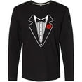 thumbnail image 3 of Inktastic Rose Tuxedo Long Sleeve T-Shirt, 3 of 5