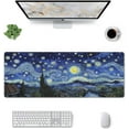 thumbnail image 3 of Starry Night Extended Large Mouse Pad for Retouching Full Desk Mousepad Square Long Easy Clean Table Protector XXL 3D Painting Hard Novelty Non-Slip Waterproof Computer Keyboard Mouse Gaming Mat, 3 of 6