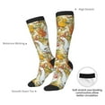 thumbnail image 4 of Easygdp Chaussettes de Sport Imprimées Canards et Fleurs Chaussettes de Compression pour Hommes et Femmes, 4 of 6