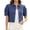Dark Blue, variant on jiaxiM Lightweight Jacket Women Casual Short Sleeve Denim Jacket Puff Sleeves Button-Down Loose Fit Denim Jacket