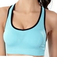 thumbnail image 4 of Bxsruta Women's Built up Tank Style Sports Bra Light Blue L, 4 of 8