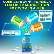 Vegan Probiotics with Digestive Enzymes & Prebiotic for Women & Mens Gut Health, Supplements Studio
