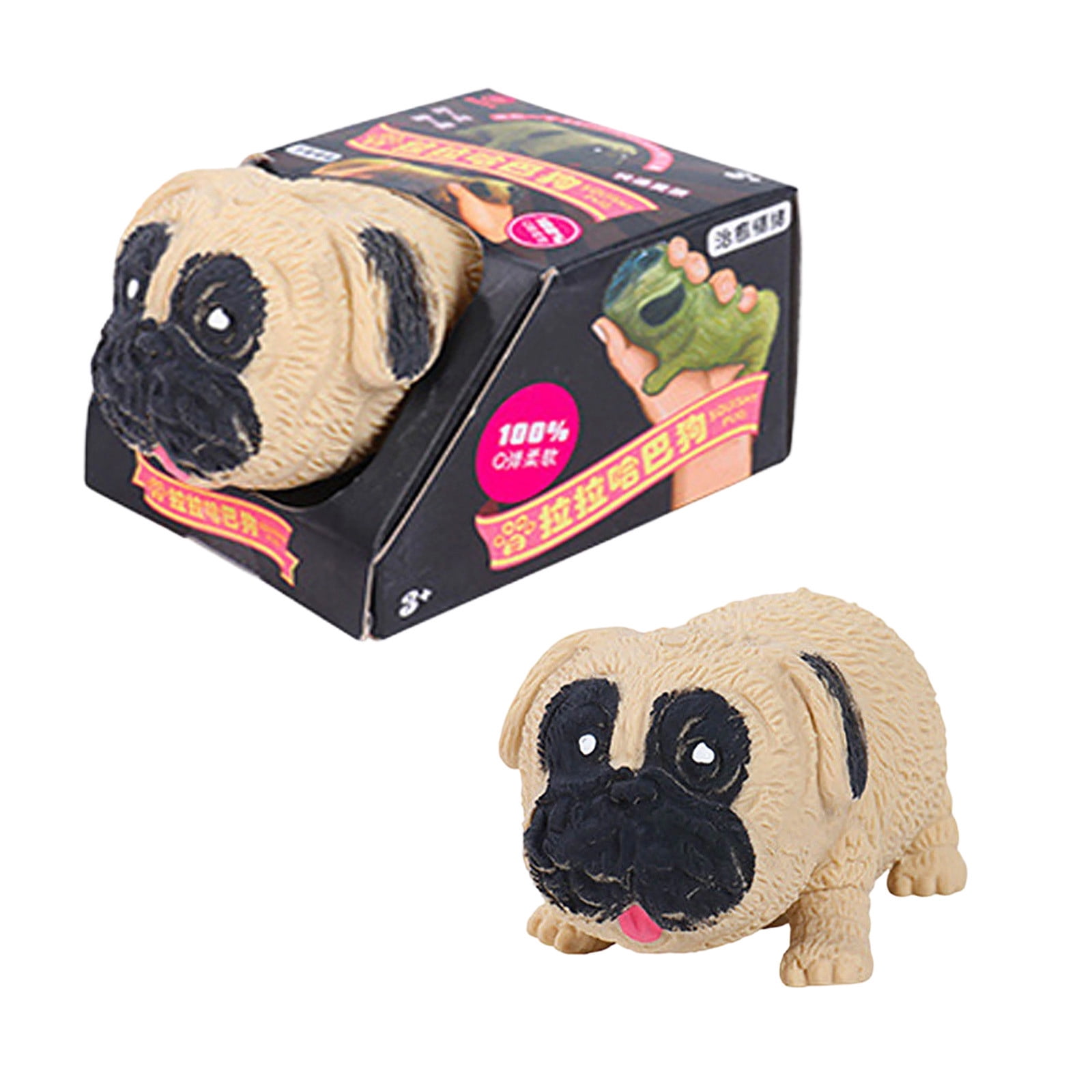 Yannianjz 3Pcs Sensory Party Favors for Adults Stress Balls, Squeeze FidgetToys, Cute Pug Corgi Pig Plush DogToysfor Anxiety Relief, Office, Classroom
