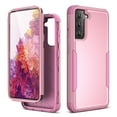 thumbnail image 2 of ULAK Samsung Galaxy S21 Case, 3 in 1 Sturdy Protective Hybrid Shock Absorbent Anti-Scratch Phone Case for S21 5G,  Pink, 2 of 9