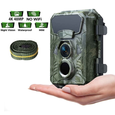 CAMPARK Trail Camera 48MP 4K Game Deer Hunting Camera with 2 pcs 950nm LEDs Infrared Night Vision PIR Sensors Motion Activated 2.0 LCD Waterproof IP66 Trail Cam for Ourdoor Wildlife Monitoring