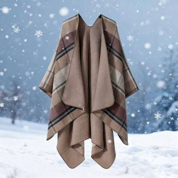 AUNVITO Cozy Sequin Side Slit Knit Wrap for Women Soft Stretchy All-Season Casual Shawl