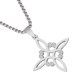 thumbnail image 2 of Collar con cruz de plata Nikou Collar de metal sencillo moderno 50 + 5 cm, 2 of 12