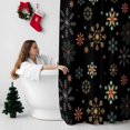 thumbnail image 5 of Golden Snowflakes Bathroom Shower Curtain Christmas Black Winter Fantasy Waterproof Washable Shower Curtains for Bathtub Bath Decor with Grommets and Hook 72 X 84 Inch, 5 of 8