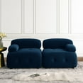 thumbnail image 5 of YANSHE Modular Sectional Sofa, Living Room Sofa Couch Set With Ottoman, L-Shaped Sofa, Button Tufted Velvet Fabric Couch For Conference Room Office Apartment, 5 of 9