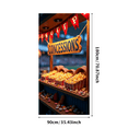 thumbnail image 7 of Blue Fabric Concessions Banner with Leather Glove Elements Party Decoration Backdrop for Carnival Events Festival Stalls Popcorn Stands, 7 of 7