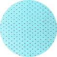 thumbnail image 1 of Ahgly Company Indoor Round Abstract Light Blue Modern Area Rugs, 7' Round, 1 of 4