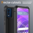 thumbnail image 2 of TJS for BLU View Speed 5G Phone Case, with Built-in Screen Protector, Full Body Protective Heavy Duty Hybrid Bumper Cover (Black), 2 of 5