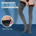 thumbnail image 5 of Compression Thigh Hi for Men 20-30mmHg - Made by Absolute Support - Grey, Large, 5 of 8