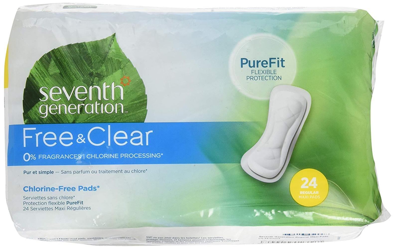 Clear 24. Pure Cotton Maxi Pads. Seventh Generation. Seventh Generation купить.