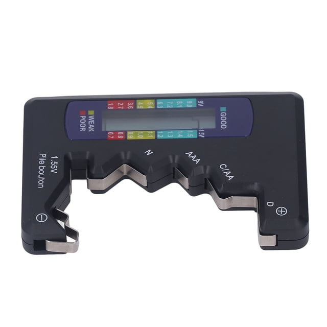 Button Cell Batteries Checker, Lightweight Digital Battery Tester Sturdy Indicator LCD Screen For Testing Silver,Black