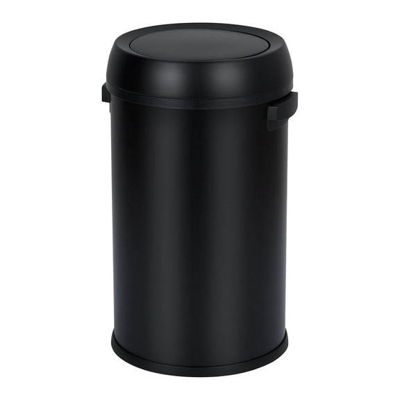 ChaoLink 17 Gallon/65 Liter Fingerprint-Proof Stainless Steel Garbage Can with Swing Lid (Flip Cover) – Heavy Duty Commercial Round Trash Bin