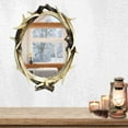thumbnail image 4 of Rustic Faux Deer Antler Oval Wall Mirror Cabin Lodge Hunting Style Decor 26", 4 of 4
