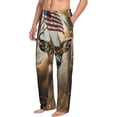 thumbnail image 6 of Wukai American Wildlife Deer Forest Mens PJ Pajama Pants|Sleepwear Plaid PJs with Pockets|Men's Lightweight Open-Hem Lounge Pants-Small, 6 of 6