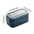 thumbnail image 3 of Iumwxz Insulated Leakproof Bento Lunch Box for Adults with Compartments 1350ml Large Capacity BPA Free Plastic Microwave Dishwasher Safe Includes Cutlery, 3 of 6