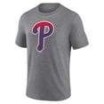 thumbnail image 2 of Men's  Heather Gray Philadelphia Phillies City P Tri-Blend T-Shirt, 2 of 3
