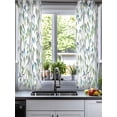 thumbnail image 2 of Blue Green Eucalyptus Sheer Curtains 54 Inch Length 2 Panels Set for Living Room/Bedroom, Spring Botanical Leaves Weeping Kitchen Curtains Grommet Semi-Sheer Curtains Window Treatments 42"x54"x2, 2 of 7