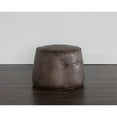 thumbnail image 2 of Sunpan Mitchell Pouf en Simili Cuir 21.5" Moderne en Havane Marron Foncé, 2 of 4