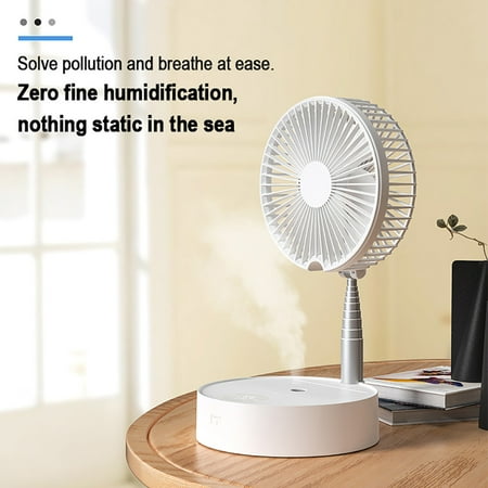 

Foldable Telescopic Rechargeable Fan Cooler with humidification Phone Holder