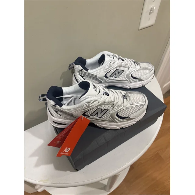 New Balance 530 Running Shoes Sneakers White Silver MR530SG Men’s Size 11