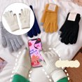 thumbnail image 4 of Guantes mágicos térmicos elásticos con pantalla táctil de invierno para mujer Guantes de mensajes de de lana gruesa de punto de lana cálida para blanco Sunnimix guantes de punto de invierno, 4 of 8