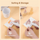 thumbnail image 5 of Mini sellador de bolsas, resellador de bolsas de plástico portátil recargable, máquina selladora de bolsas al vacío portátil, blanco y gris, 5 of 8