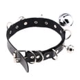 thumbnail image 3 of Trendy Punk Spike Rivet Leather Women Choker Bell Pentagram Harajuku Collar Necklaces Handmade Boho Gothic Girl Collier Jewelry, 3 of 5