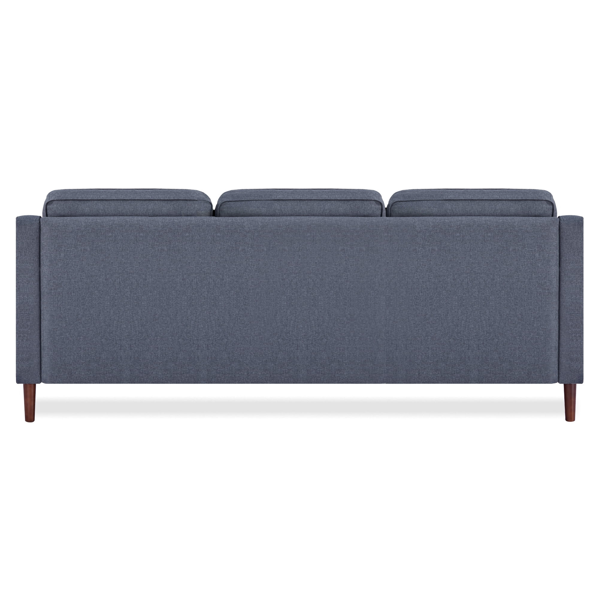 A&D Home Sedona Dark Gray Faux Linen Modern Sofa, Upholstered Contemporary Couch