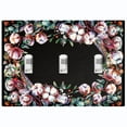 thumbnail image 1 of Metal Light Switch Plate Cover Circular Cotton Flower Feather Frame FLW025, 1 of 37