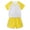 Yellow, variant on Summer Baby Girls Clothes Set Children Girl Short Sleeve T Shirt Shorts 2pcs Suit