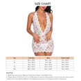 thumbnail image 5 of Traje de lencería Lencería de encaje sin espalda con cuello en V profundo con tanga para regalo de San Valentín Blanco XL, 5 of 5