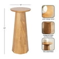 thumbnail image 5 of Kate and Laurel Hemingson Modern Mango Wood Round Drink Table, 10 x 10 x 22, Natural Wood, Mid-Century Circle Pedestal Table for Use as Bedroom Nightstand, Indoor Plant Stand, or Living Room Accent, 5 of 8