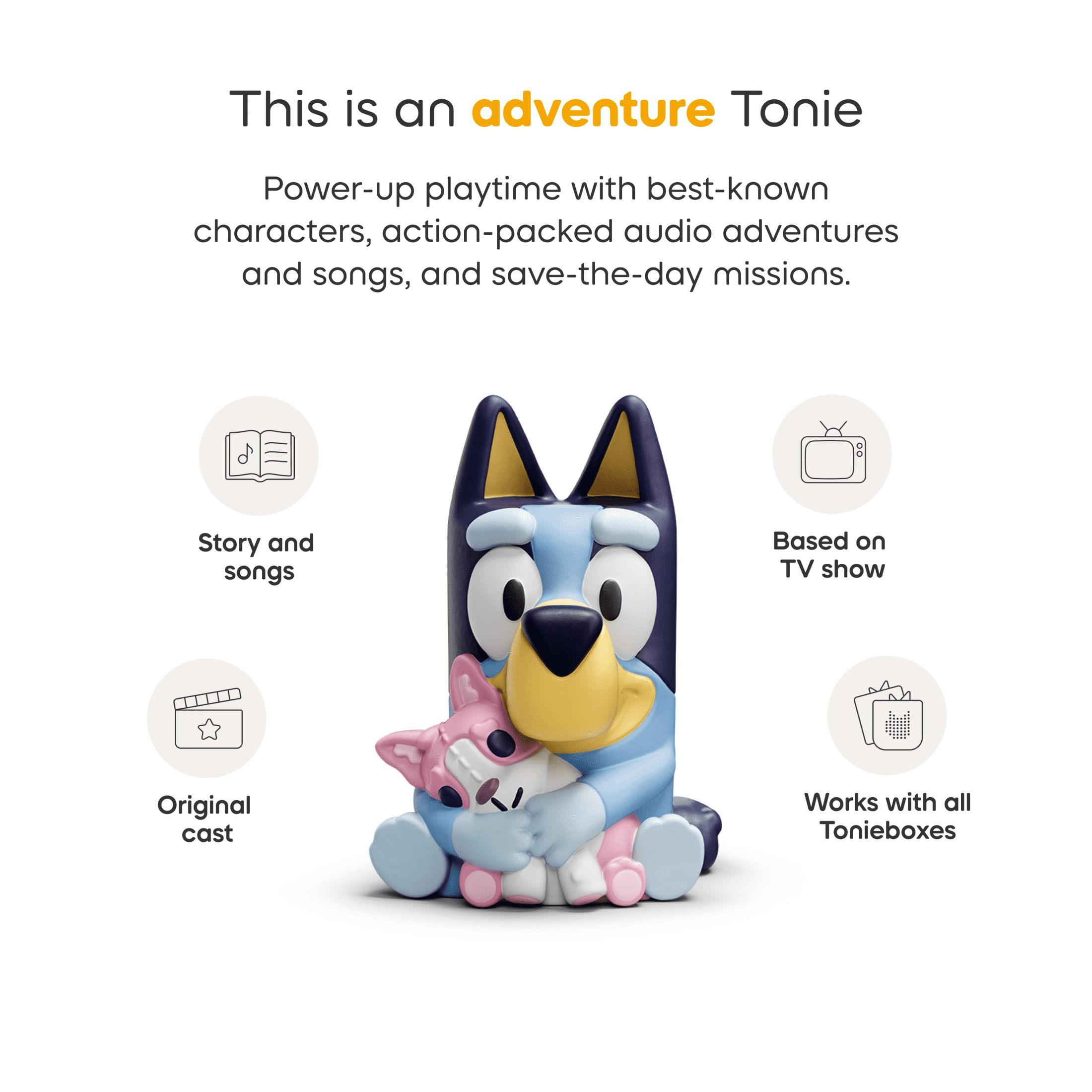 tonies Toniebox 2 Sky Blue Bluey Play Set, Age Group 3+