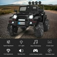 thumbnail image 6 of Costway 12V Kids Ride On Truck RC Car w/ LED Lights Music Trunk Black, 6 of 11