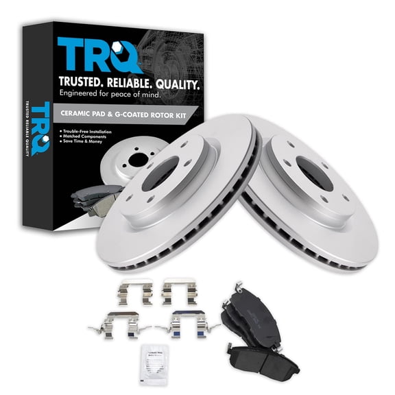 TRQ Front Brake Pad & Coated Rotor Kit Premium Ceramic Fits Select Nissan Sentra Brand