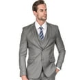 thumbnail image 2 of Porto Filo 3 Piece Ash Gray Men's Slim Fit Suit, 2 of 2