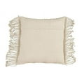 thumbnail image 5 of Fennco Styles MacramÃ© Collection Shabby Chic Fringed Trim 100% Pure Cotton 18 x 18 Inch Throw Pillow, 5 of 11