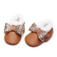 thumbnail image 6 of MHZLDYZ Sock Shoes for Baby Boy Infant Baby Girls Soft Plush Snow Boots Bowknot Warm Cotton First Walkers Shoes Baby Cowboy Boots Newborn Baby Girl Socks Newborn Slippers(Brown,13), 6 of 6