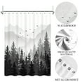 thumbnail image 5 of Pbobriich Black Grey Trees Shower Curtain,Mountain Forest Country Shower Curtain for Bathroom 72Wx72L inch Fabric Bath Curtains, 5 of 9