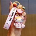 thumbnail image 1 of Sanrio-Llavero Kawaii de Hello Kitty para parejas, colgante creativo, tridimensional, adornos de bolsos escolares, llaveros de coche, 1 of 4