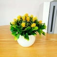thumbnail image 2 of Artificial Plants Simulated Plant Potted Fake Flowerpot, Table Centerpiece for Dining Room, Kitchen & Office Decor, Realistic Fake Plant Display Yellow, 2 of 4