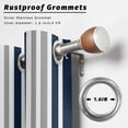 thumbnail image 6 of Outdoor Curtains for Patio Waterproof, Navy Blue Grey Striped Windproof Pravicy Outside Porch Blackout Curtain, Modern Minimalist Ombre Lines Sun Blocking Curtains for Cabana 2 Panels 54"x95", 6 of 9