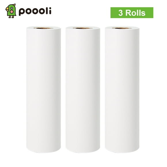 poooli Thermal Paper,30mm White Non-adhesive Paper Roll Bpa-free 10-years Paper L3 Roll Bpa-free 10-years Portable Thermal Printer Thermal Paper Thermal Printer 3 110 * 30mm L3 Portable Thermal Qisuo
