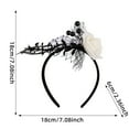 thumbnail image 2 of Gumesh Halloween Headband Black Rose Skull Headbands for Women Gothic Flower Hair Accessories,Halloween Secret room party costume Headwear Headband Glow in The Dark Party Supplies, 2 of 4