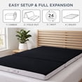 thumbnail image 6 of Best Choice Products 4in Thick Folding Portable Twin Tri-Fold Mattress w/ Carry Case, Washable Cover - Onyx Black, 6 of 7