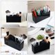 thumbnail image 4 of BESTYASH Organizador Acrílico Negro Con Compartimentos Para Brochas Maquillaje Y Bolígrafos En Escritorio, 4 of 8